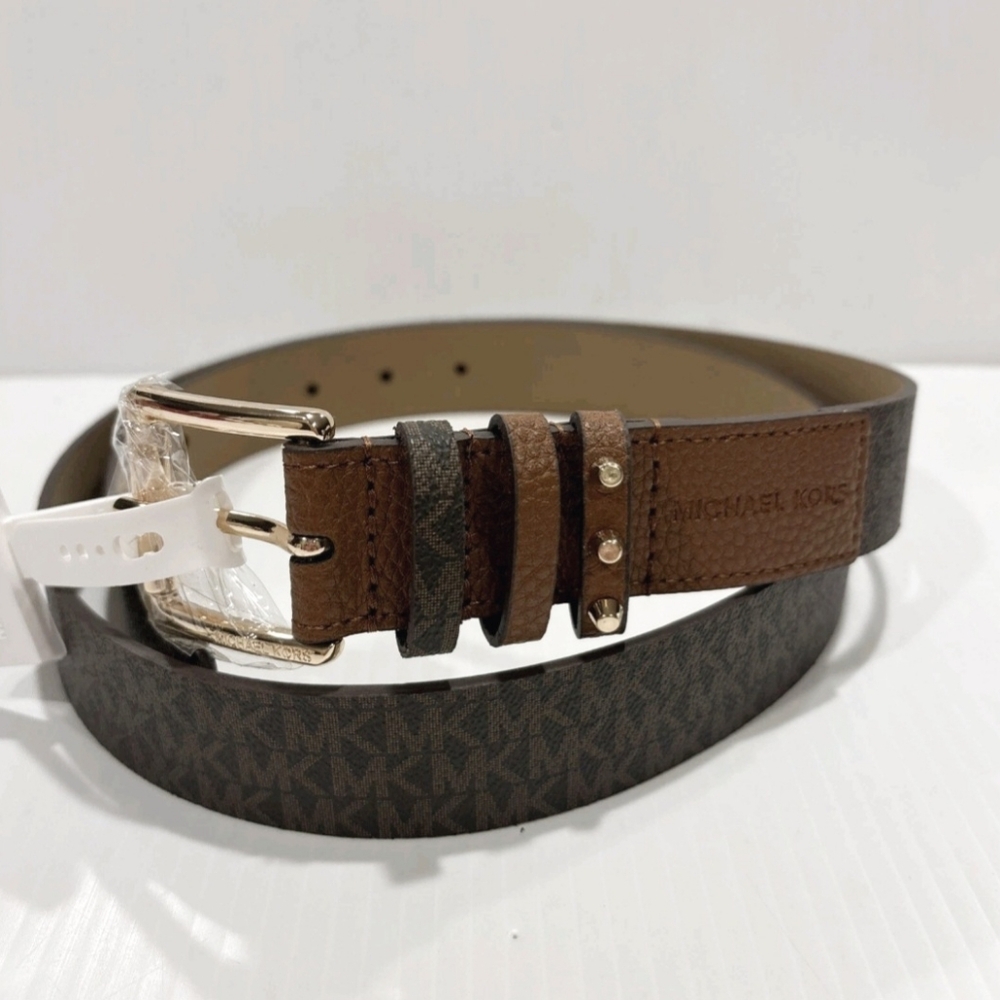 Michael Kors Brown and Black Women's Belt Sz L